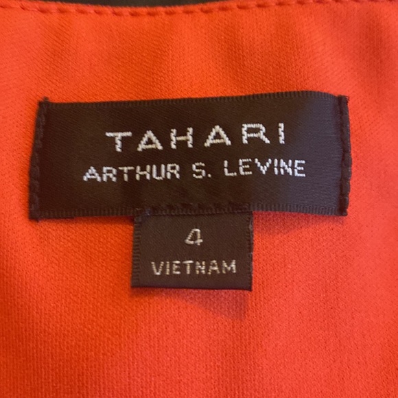 NWT Tahari Arthur S Levine Dress Coral Size 4 - Picture 8 of 11